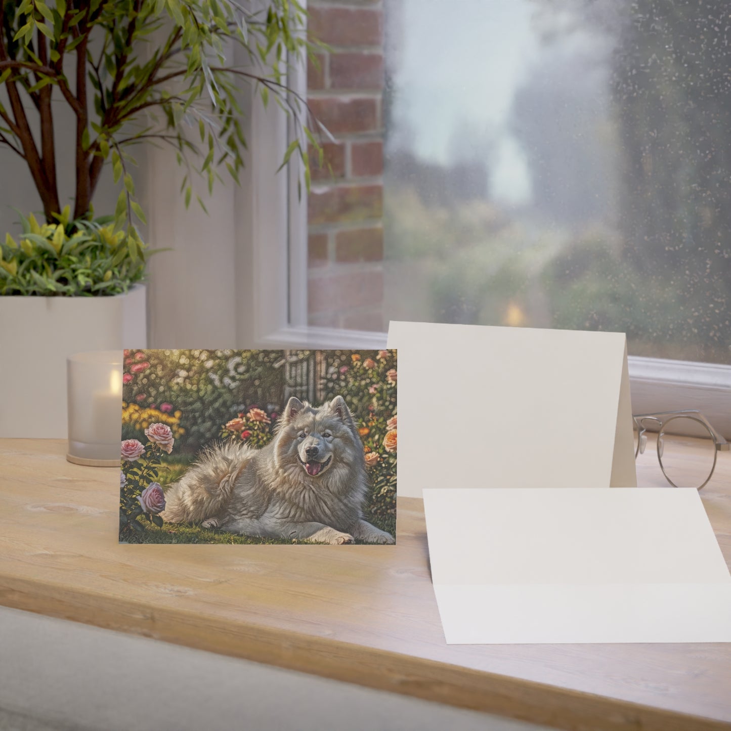 Samoyed Greeting Cards – Cheerful Dog Lover Stationery – Artistic Samoyed Design