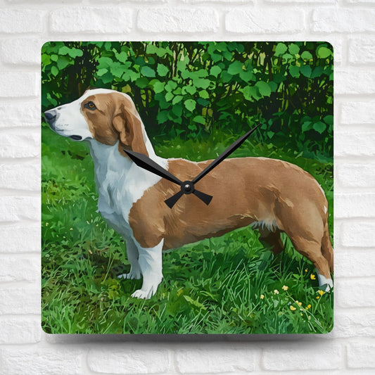 Watercolor Drever Wall Clock | Swedish Hound Acrylic Dog Lover Gift