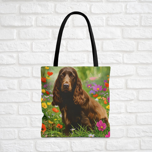 Field Spaniel Tote Bag – Watercolor Dog Breed Art Gift
