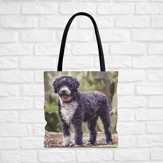 Spanish Water Dog Tote Bag – Watercolor Dog Lover Gift