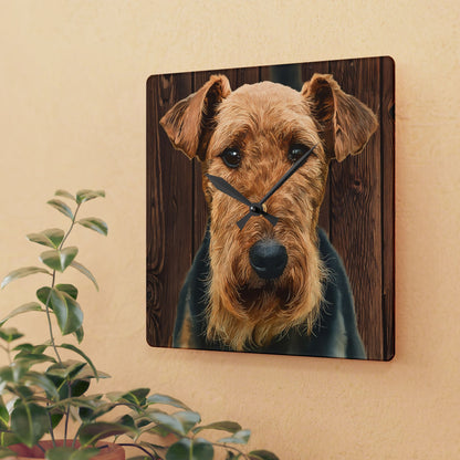 Welsh Terrier Wall Clock – Bold Dog Lover Gift – Artistic Terrier Design