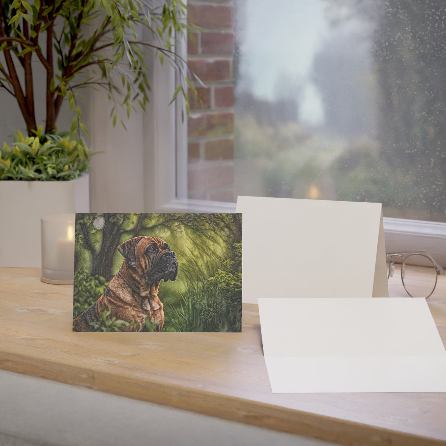 Boerboel Greeting Cards (Set of 10, 30, or 50) | Dog Lover Gift | Blank Inside with Elegant Boerboel Art