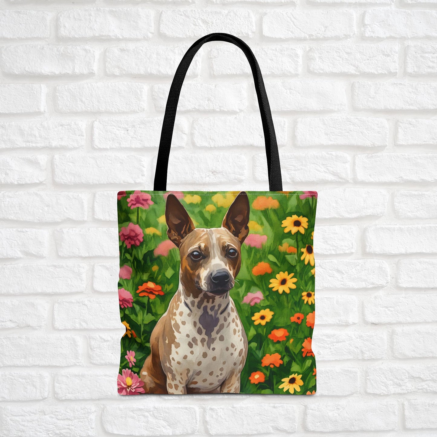 American Hairless Terrier Tote Bag | Dog Lover Gift | Stylish Reusable Canvas Bag with Watercolor AHT Art
