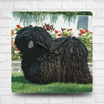 Puli Wall Clock – Unique Dog Lover Home Décor – Watercolor Puli Art