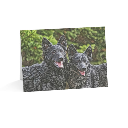 Mudi Greeting Cards – Rare Herding Dog Stationery – Custom Mudi Photo Art