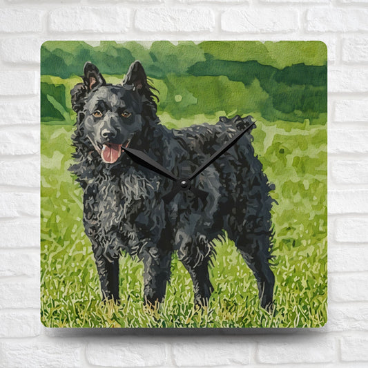 Croatian Sheepdog Wall Clock – 10.75″ Acrylic Dog Lover Home Décor Gift