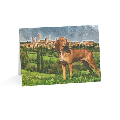 Segugio Italiano Greeting Cards – Elegant Scenthound Stationery – Artistic Segugio Design
