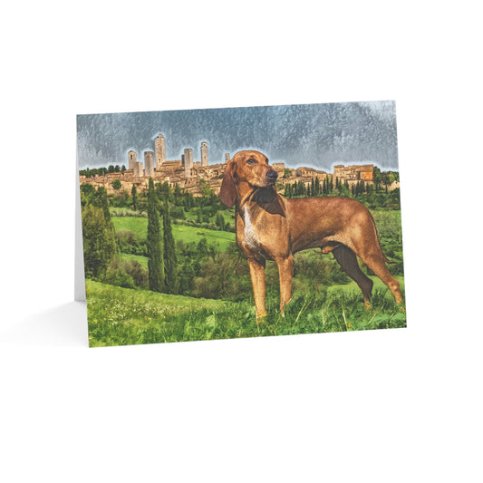 Segugio Italiano Greeting Cards – Elegant Scenthound Stationery – Artistic Segugio Design