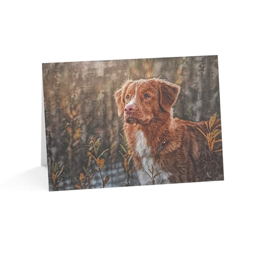 Nova Scotia Duck Tolling Retriever Greeting Cards – Vibrant Dog Lover Gift – Watercolor Toller Art (Set of 10, 30, or 50)