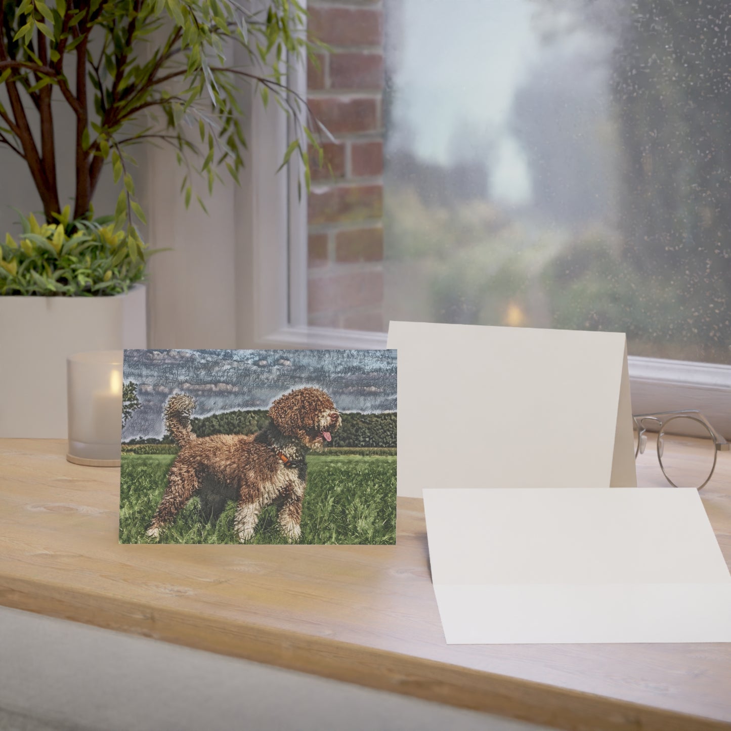 Spanish Water Dog Greeting Cards – Curly-Coat Breed Art Set