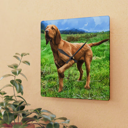 Wirehaired Vizsla Wall Clock – Unique Dog Lover Gift – Artistic Vizsla Design