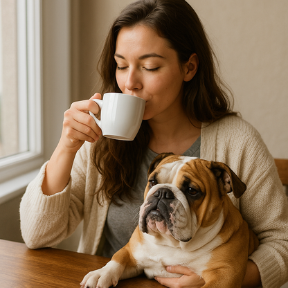 Bulldog Coffee Mug – Watercolor Dog Headshot | Gift for Dog Lovers