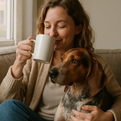 American English Coonhound Coffee Mug – 11 oz Ceramic Dog Lover Gift with Coonhound Watercolor Art