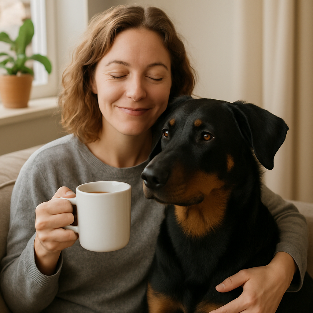 Beauceron Coffee Mug | Dog Lover Gift | Watercolor Beauceron Art | 11oz Ceramic Cup