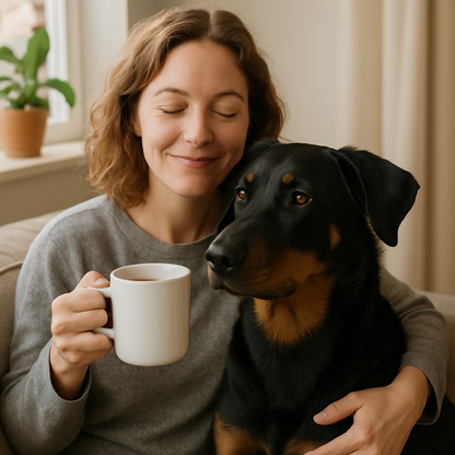Beauceron Coffee Mug | Dog Lover Gift | Watercolor Beauceron Art | 11oz Ceramic Cup
