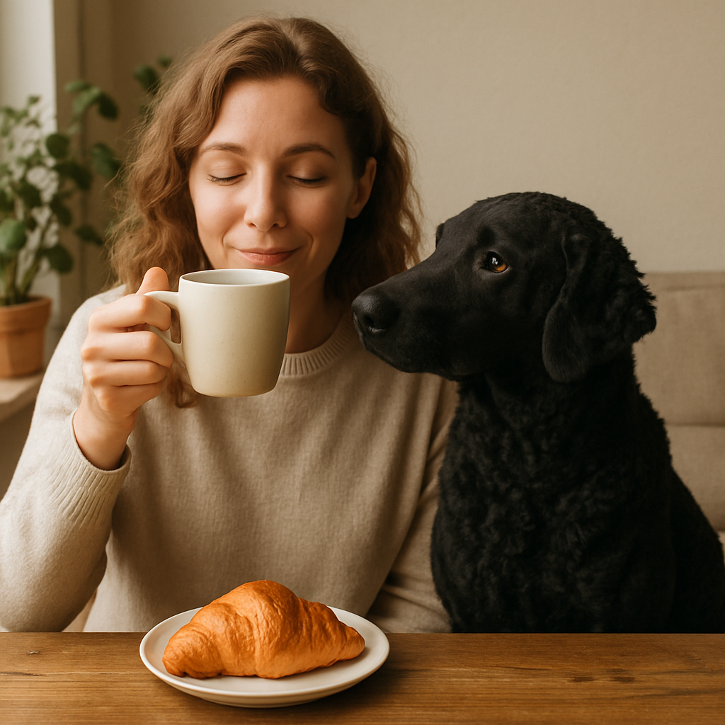 Curly-Coated Retriever Coffee Mug – Artistic Watercolor 11oz Ceramic Gift