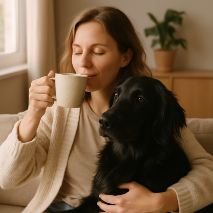 Flat-Coated Retriever Coffee Mug – Watercolor Dog Art Gift