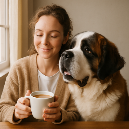 Saint Bernard Coffee Mug – Gentle Giant Dog Lover Gift – Watercolor Saint Bernard Art