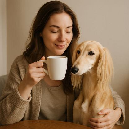 Saluki Coffee Mug – Elegant Dog Lover Gift – Watercolor Saluki Art