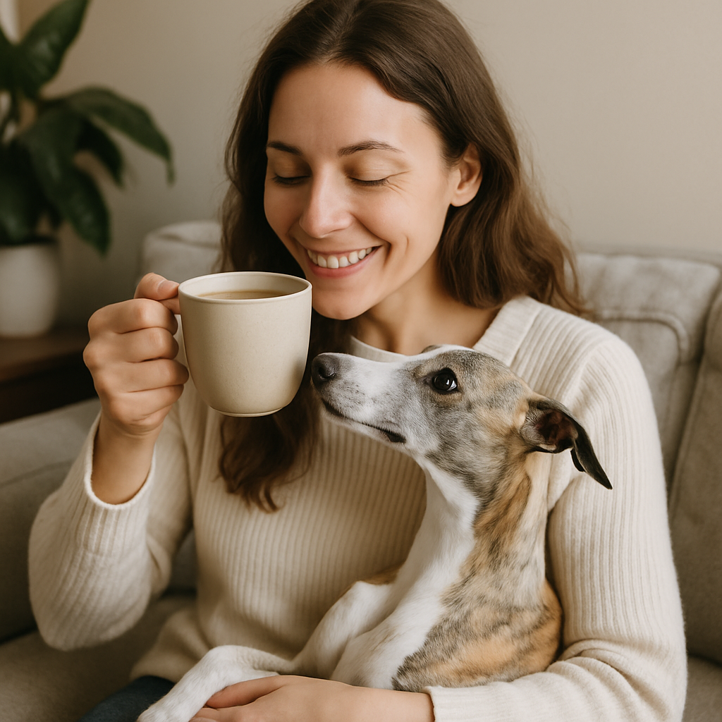 Whippet Coffee Mug – Elegant Dog Lover Gift – Artistic Whippet Portrait