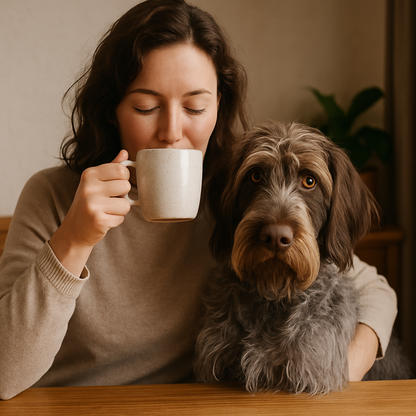 Wirehaired Pointing Griffon Coffee Mug – Rugged Dog Lover Gift – Artistic Sporting Breed Design