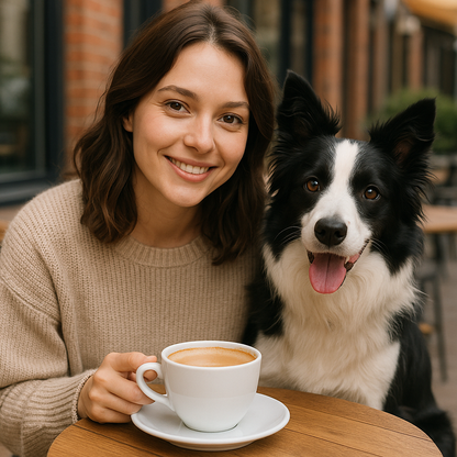 Border Collie Coffee Mug – Watercolor Dog Headshot | Gift for Dog Lovers