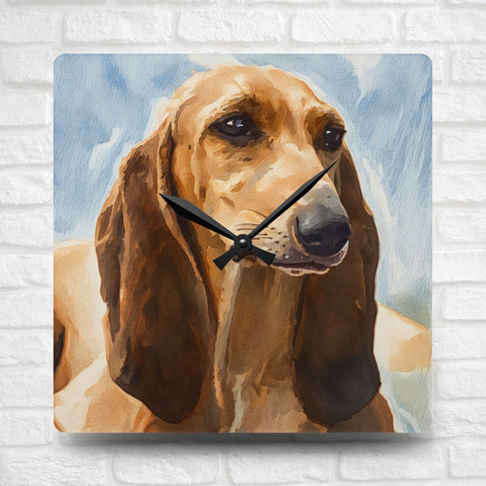 Segugio Italiano Wall Clock – Elegant Scenthound Gift – Watercolor Segugio Art