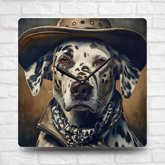 Dalmatian Wall Clock – 10.75″ Acrylic Spotted Dog Lover Gift