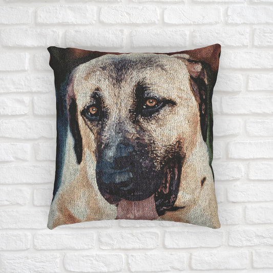 Kangal Shepherd Dog Decorative Woven Pillow – 17" x 18" Dog Lover Home Décor