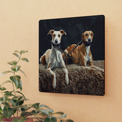 Whippet Wall Clock – Elegant Dog Lover Gift – Artistic Breed Portrait