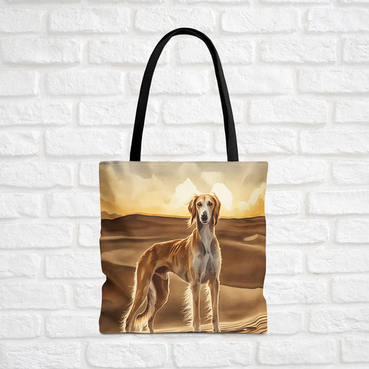 Saluki Tote Bag – Elegant Dog Lover Gift – Watercolor Saluki Art