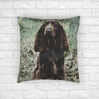 Field Spaniel Woven Pillow – Watercolor Dog Breed Home Décor