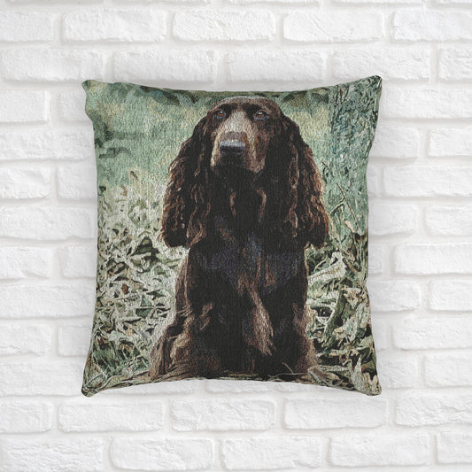 Field Spaniel Woven Pillow – Watercolor Dog Breed Home Décor