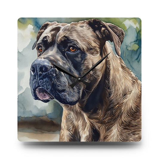 Presa Canario Wall Clock – Strong Dog Lover Home Décor – Watercolor Presa Canario Art