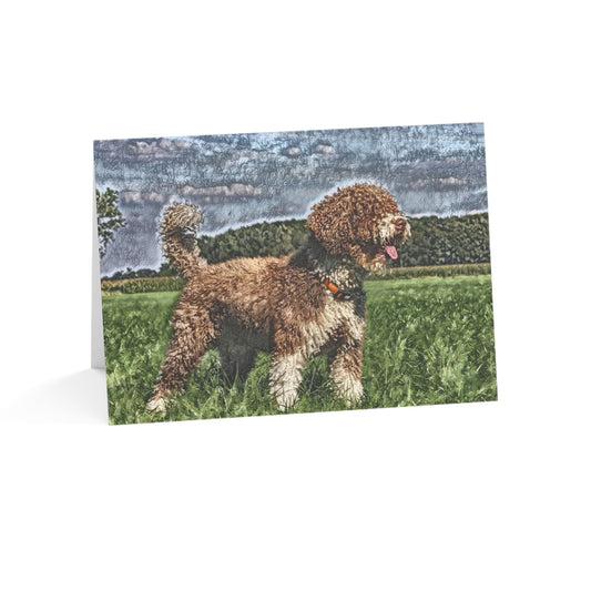 Spanish Water Dog Greeting Cards – Curly-Coat Breed Art Set