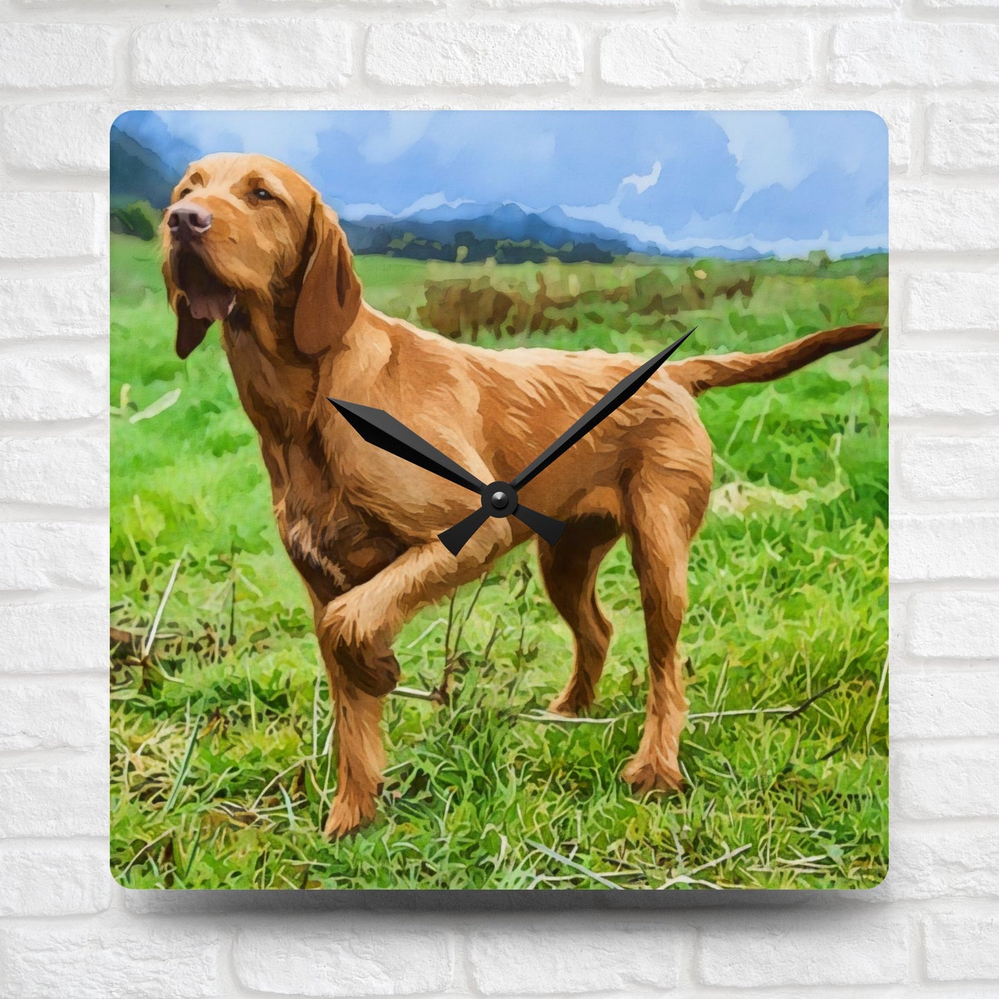 Wirehaired Vizsla Wall Clock – Unique Dog Lover Gift – Artistic Vizsla Design