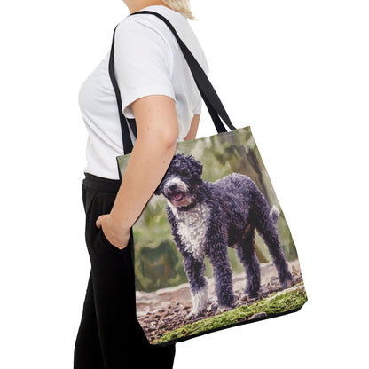 Spanish Water Dog Tote Bag – Watercolor Dog Lover Gift
