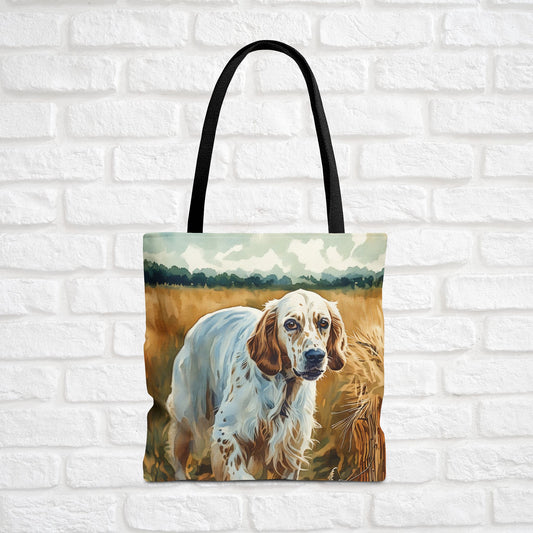 English Setter Tote Bag – Stylish Watercolor Dog Lover Gift