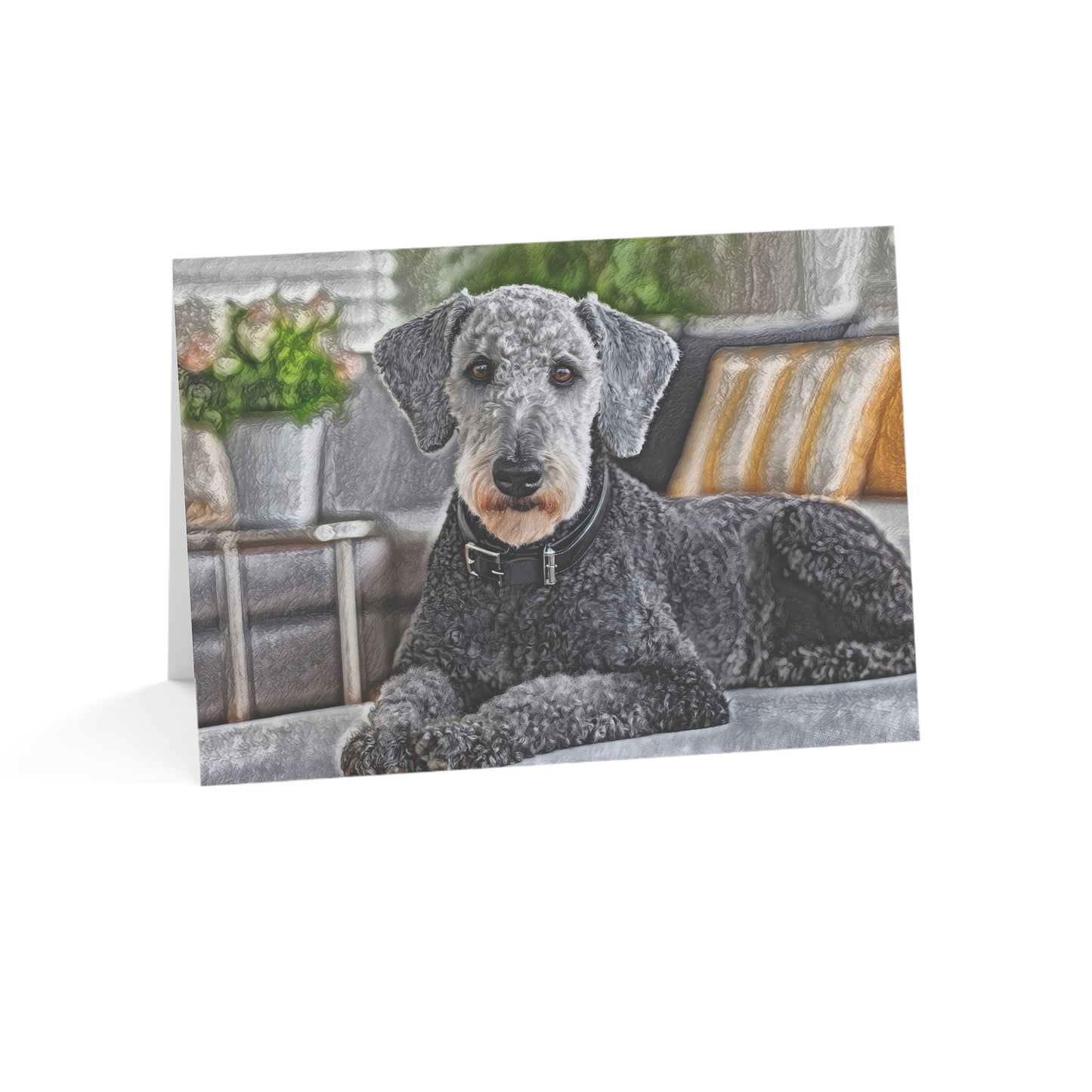 Bedlington Terrier Greeting Cards | Dog Lover Stationery Set | 5x7 Dog Breed Cards | 10, 30, 50 Pack