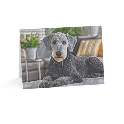 Bedlington Terrier Greeting Cards | Dog Lover Stationery Set | 5x7 Dog Breed Cards | 10, 30, 50 Pack