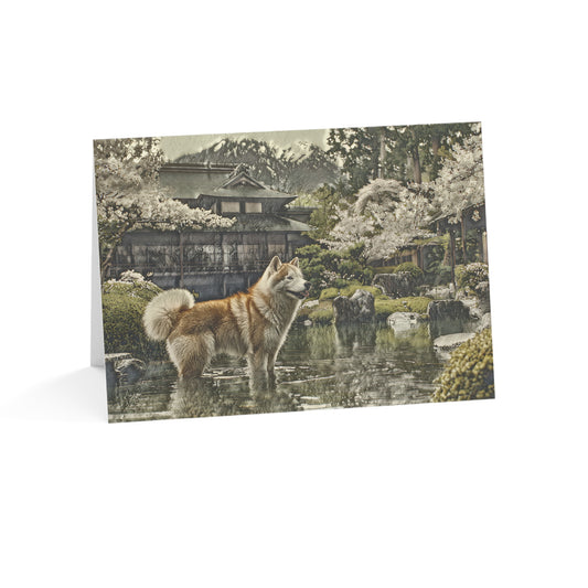 Akita Greeting Card Set | Oil Painting Akita Dog Lover Gift