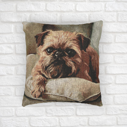 Brussels Griffon Woven Decorative Pillow – Dog Lover Home Décor Gift