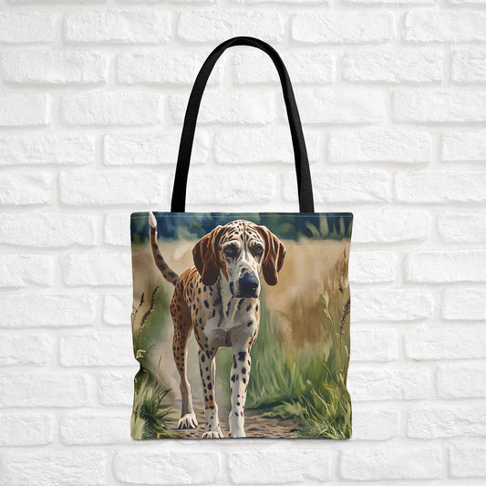 American Leopard Hound Tote Bag | Unique Dog Lover Gift | Durable Canvas Bag with Watercolor Dog Art