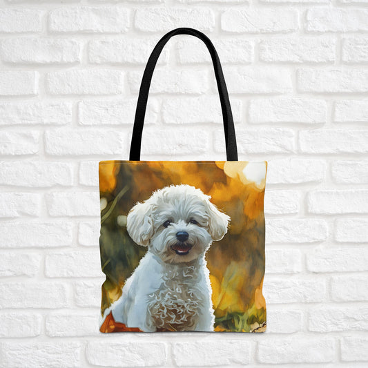 Bichon Frise Tote Bag | Dog Lover Gift | Stylish Reusable Bag with Bichon Frise Art