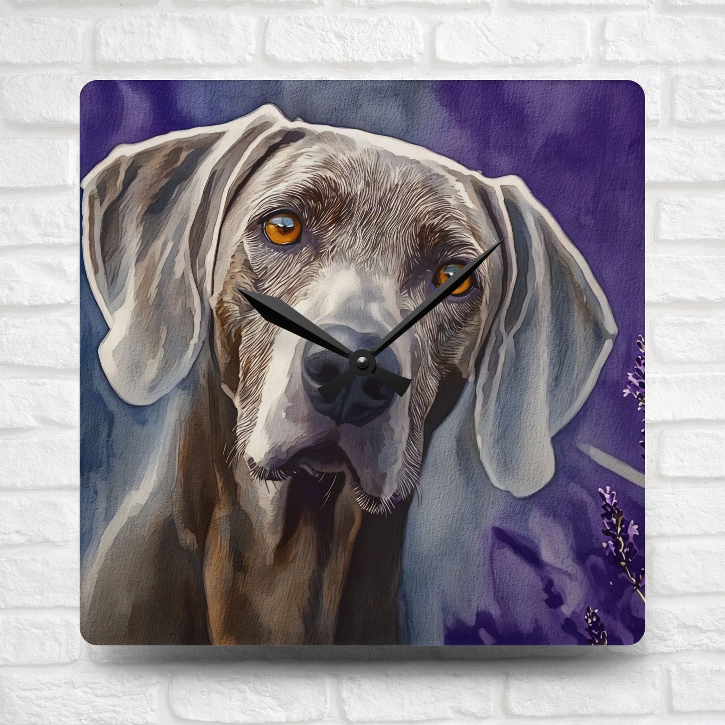 Weimaraner Wall Clock – Elegant Dog Lover Gift – Sleek Breed Design