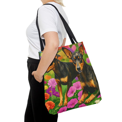 Miniature Pinscher Tote Bag – Confident Dog Lover Gift – Watercolor Miniature Pinscher Art