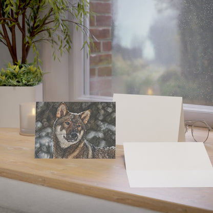 Shikoku Greeting Cards – Rare Japanese Dog Lover Stationery – Artistic Shikoku Design