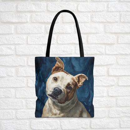 Staffordshire Bull Terrier Tote Bag – Watercolor Dog Lover Gift
