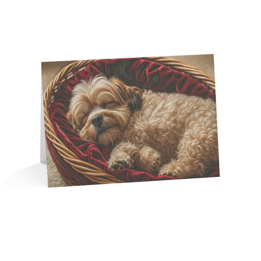 Shih-Poo Greeting Card Set | Oil Painting Shih-Poo Dog Lover Gift