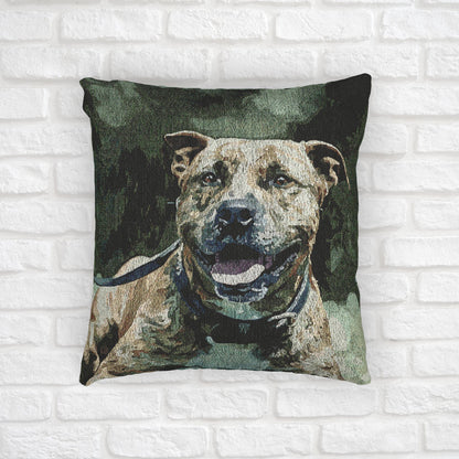 Staffordshire Bull Terrier Decorative Pillow – Staffy Dog Lover Home Décor